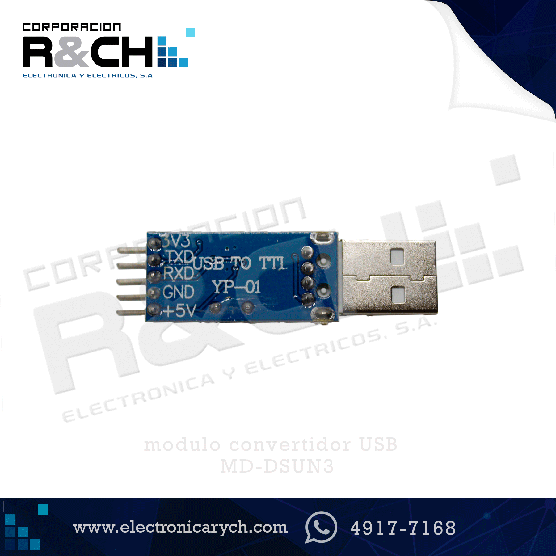 MD-DSUN3 modulo convertidor USB to TTL PL2303