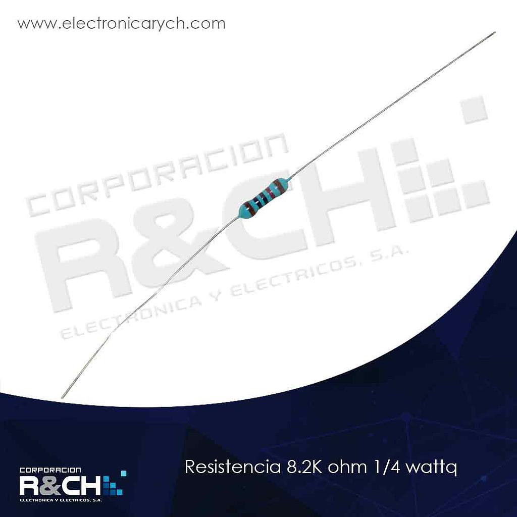 RX-8.2K/14 resistencia 8.2K ohm 1/4 wattq