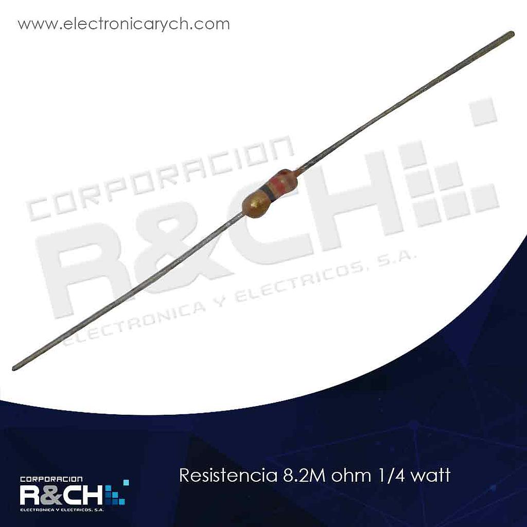 RX-8.2M/14 resistencia 8.2M ohm 1/4 watt