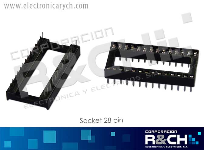 SK-28P socket 28 pin angosto