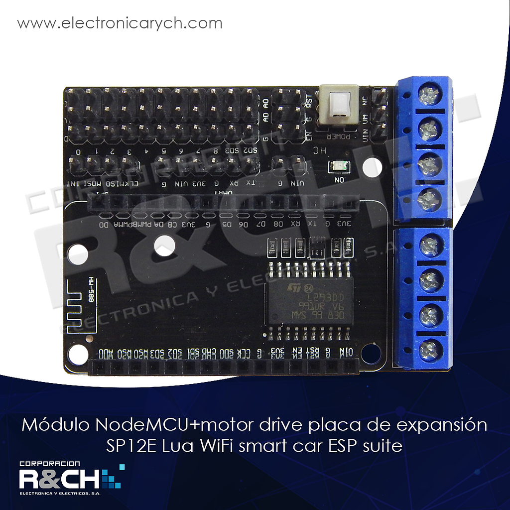 MD-ESP12EK Módulo NodeMCU+motor drive placa de expansion SP12E Lua WiFi smart car ESP suite