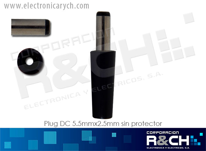 P-239 plug DC 5.5mmx2.5mm sin protector