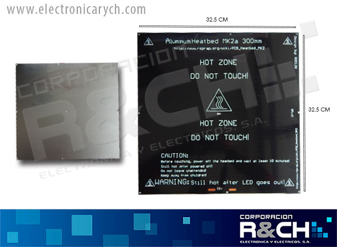 PC-C300 placa climatizadora para impresora 3D 32.5x32.5cm  MK2A