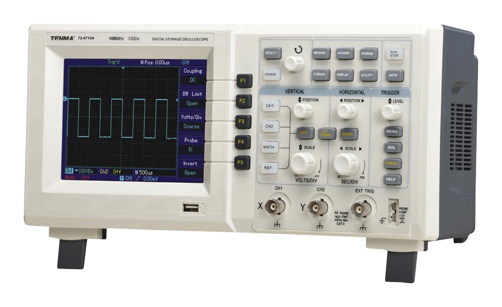 72-8710 Osciloscopio digital calibrado 2 canales 100 MHz 1 GSPS 25 kpts 3.5 ns