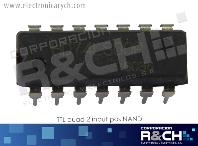 NTE7400 TTL quad 2 input pos NAND 74LS00