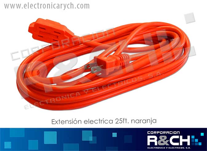 PR-125 extension eléctrica 25ft.15.2m naranja EX-25N