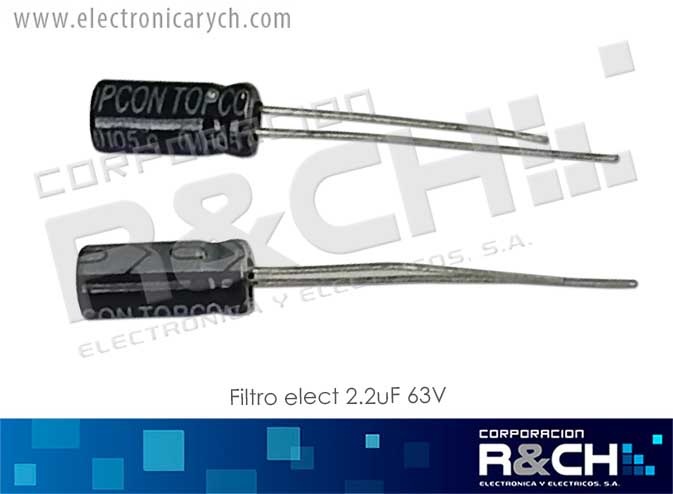 FE-2.2U/63 filtro elect 2.2uF 63V