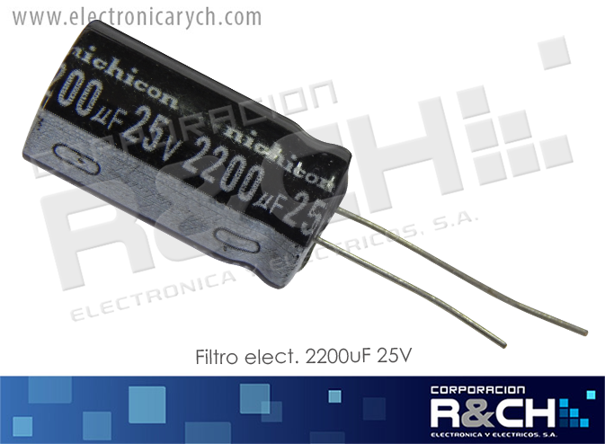 FE-2200U/25 filtro elect. 2200uF 25V