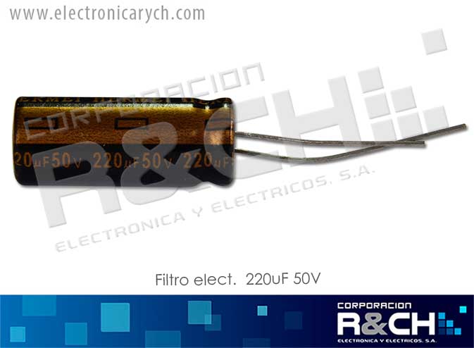 FE-220U/50 filtro elect. 220uF 50V