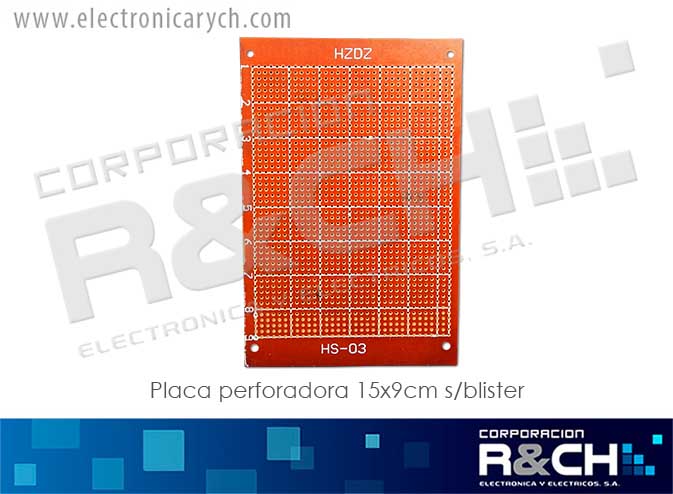 PC-WN003 placa perforada 15x9cm baquelita