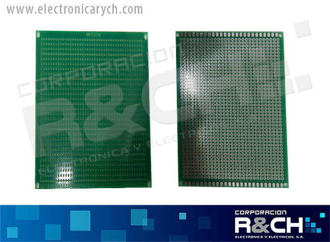PC-128F placa perforada 12x8cm una cara fibra