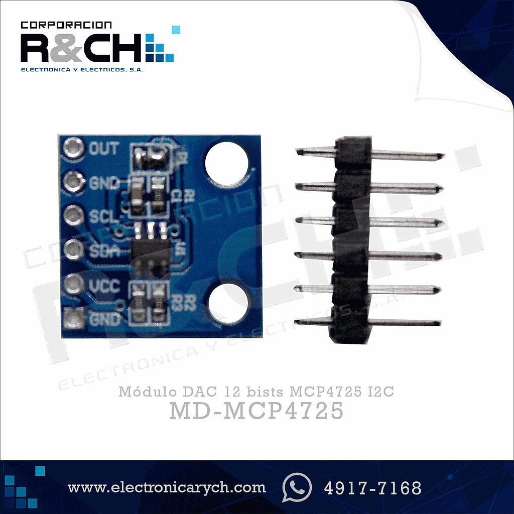 MD-MCP4725 módulo DAC 12 bists MCP4725 I2C