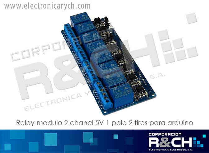 RL-8C-5/10 relay modulo 8 chanel 5V-12V 1 polo 2 tiros 10A for ardu