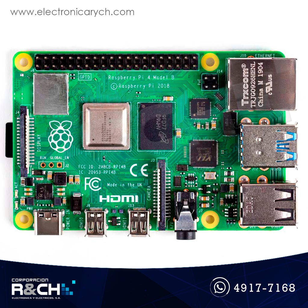 R-PI44 Raspberry PI 4 model B 4Gb BCM2711 SoC