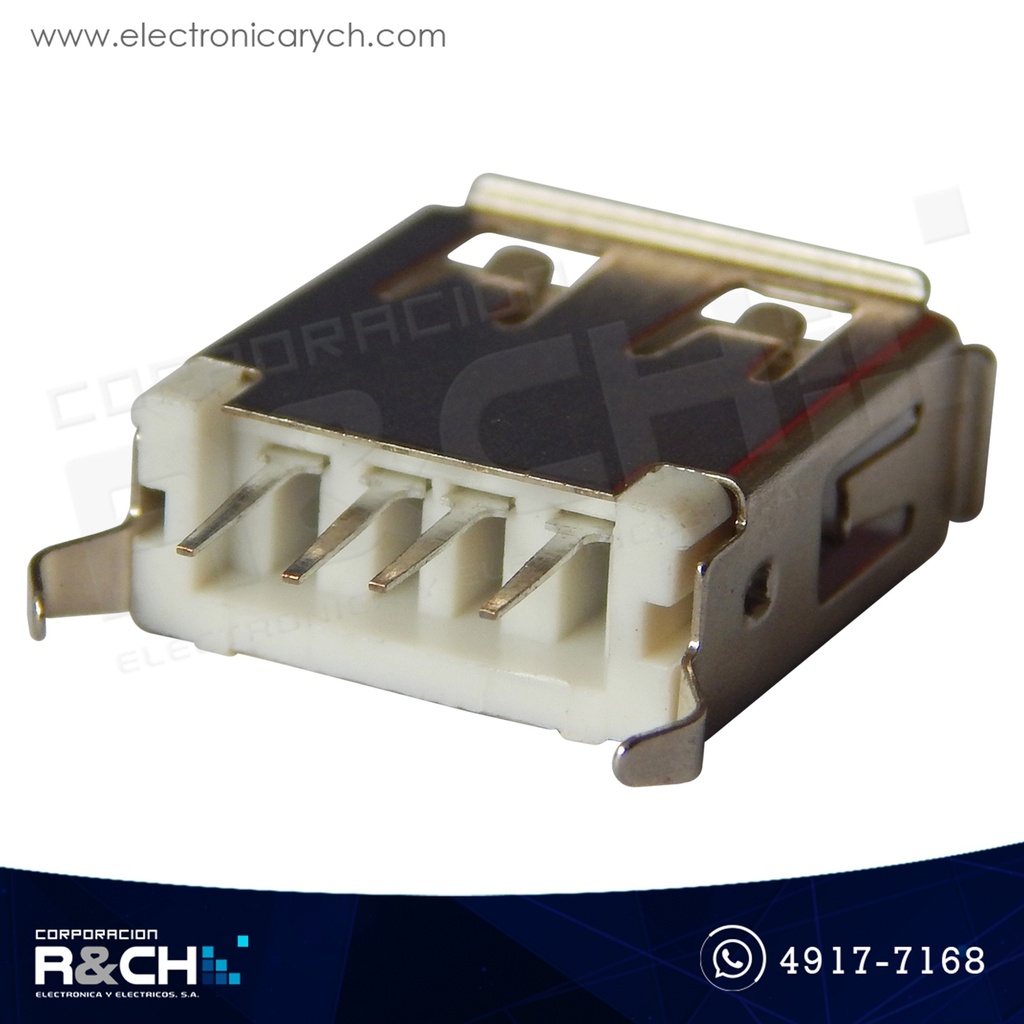 CN-100V Conector USB tipo A hembra vertical