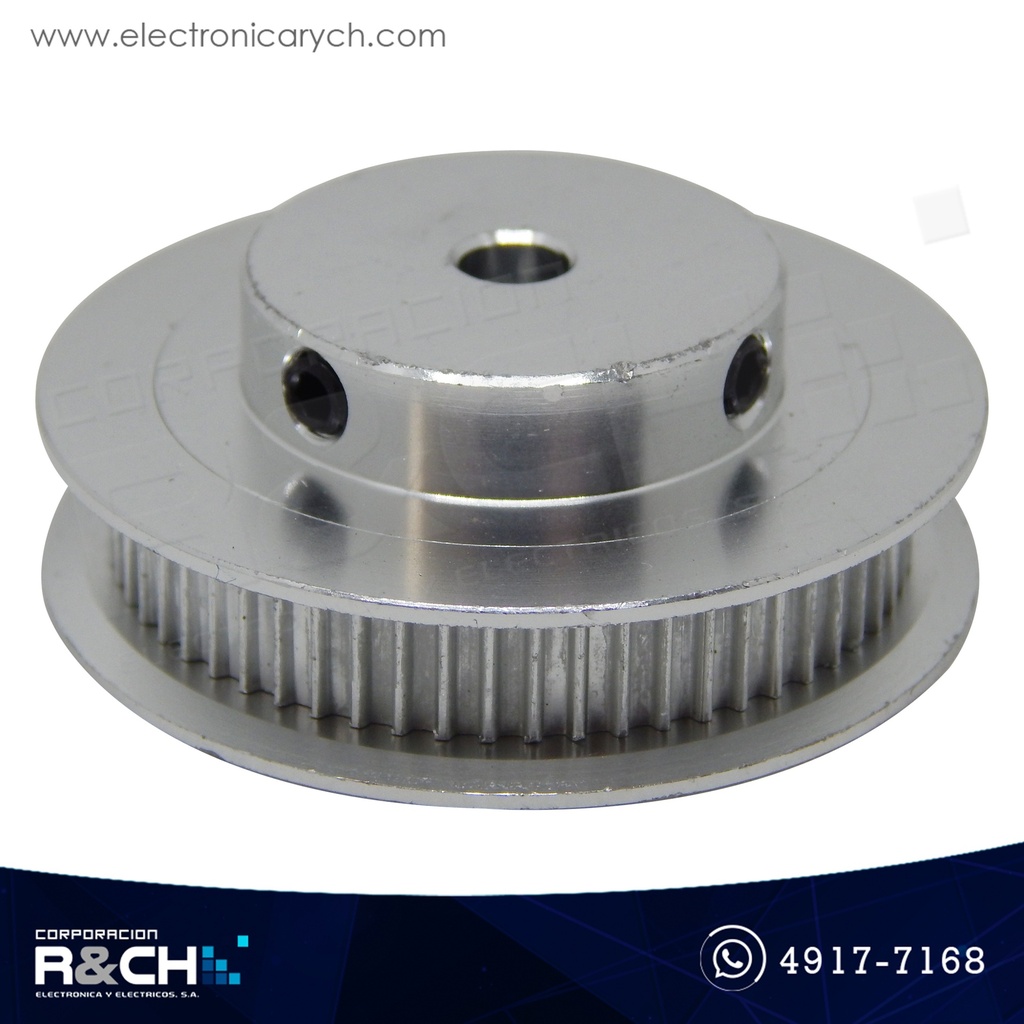 PL-6065 Polea GT2 dentada 60 dientes para faja 6mm diámetro eje 5mm