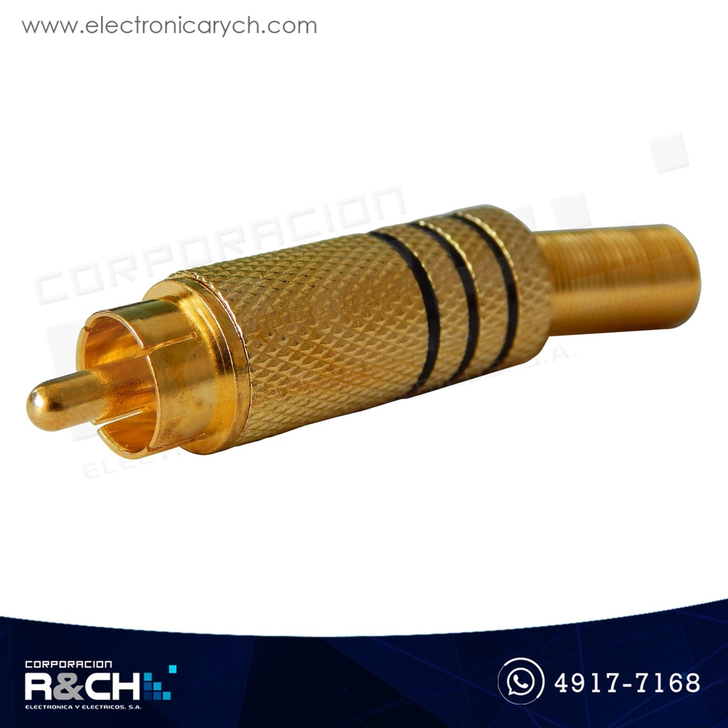 PL-RCAMB plug RCA metal negro