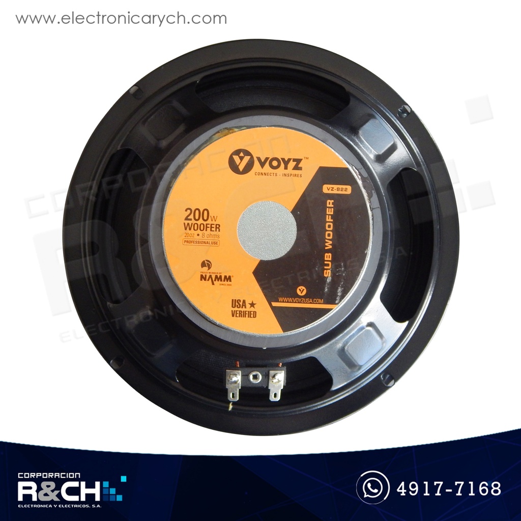 VZ-822 Woofer 200W 8" 8 ohm