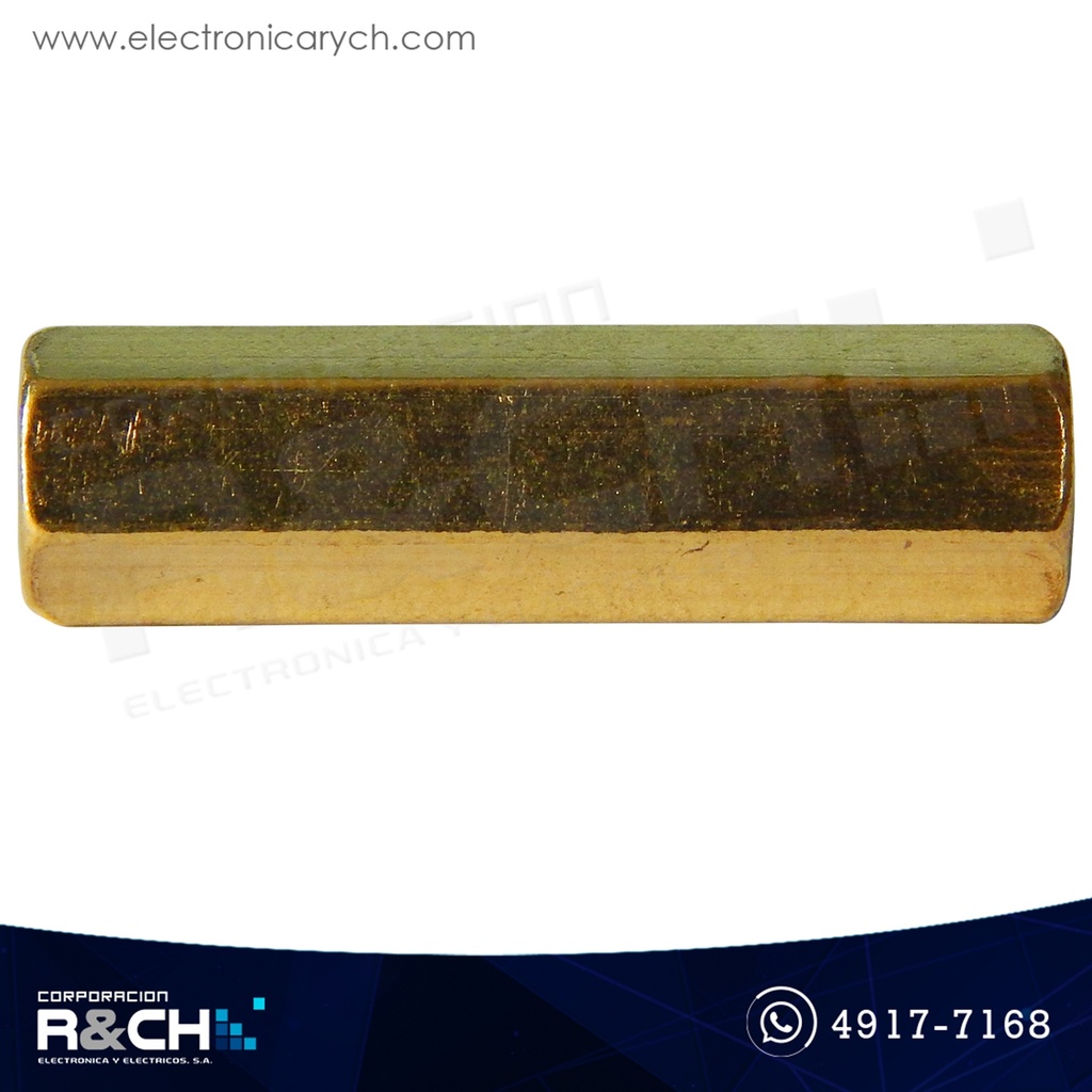 TN-18F Espaciador o separador M3 dorado 18mm hembra