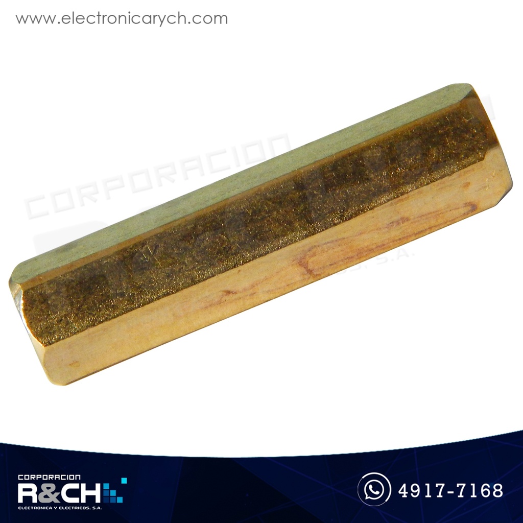 TN-20F Espaciador o separador M3 dorado 20mm hembra