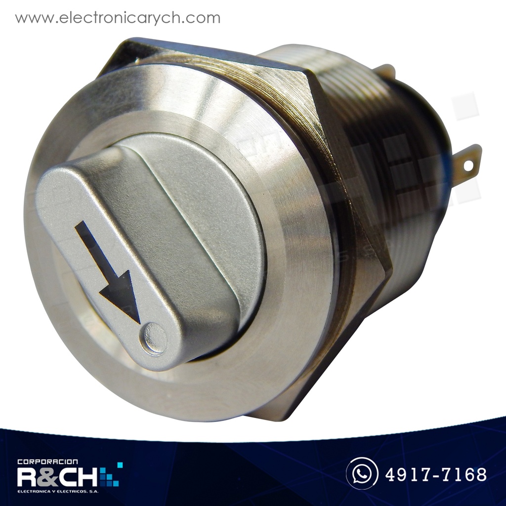 SW-222 Switch Selector 2 posiciones metal HQ 22mm
