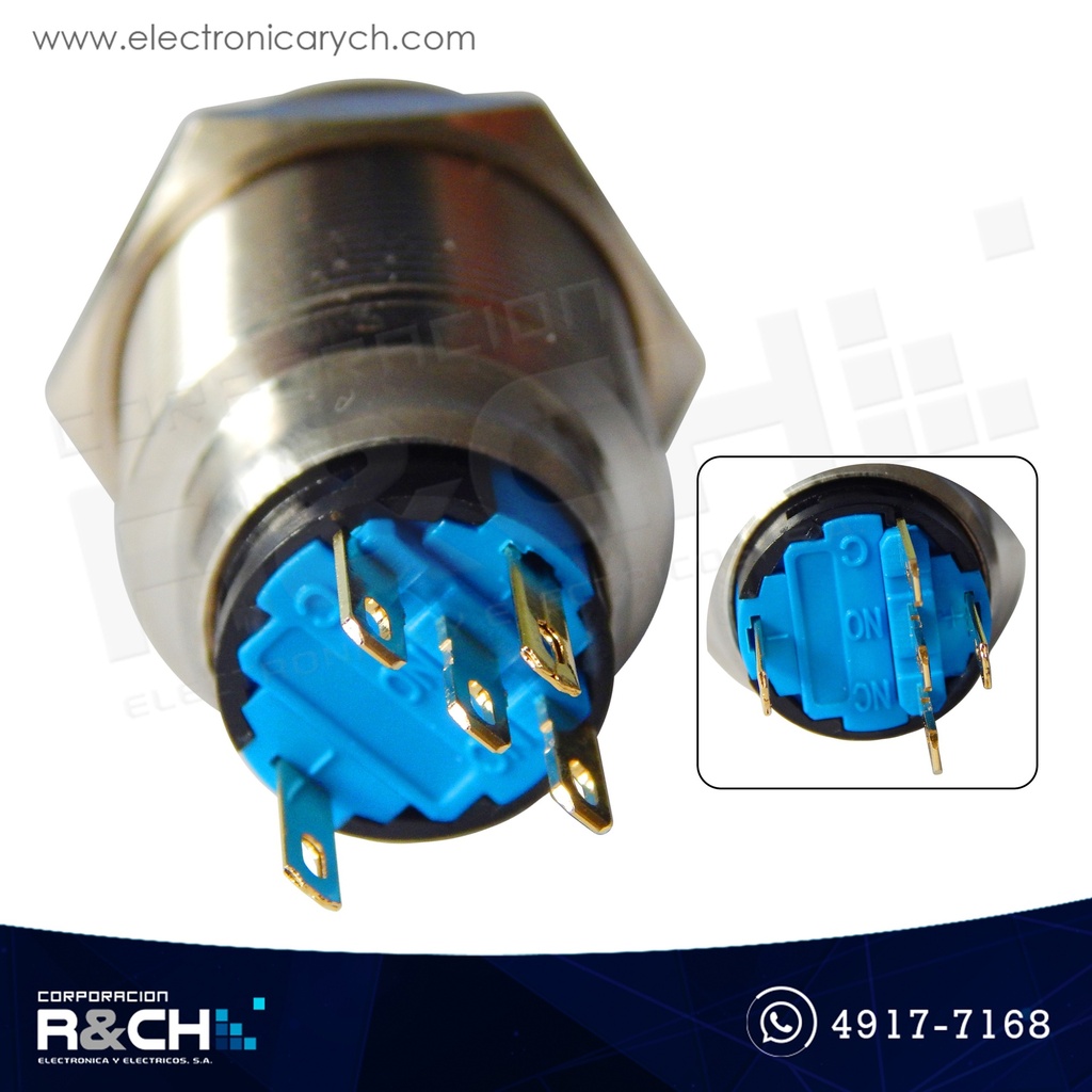 SW-222 Switch Selector 2 posiciones metal HQ 22mm