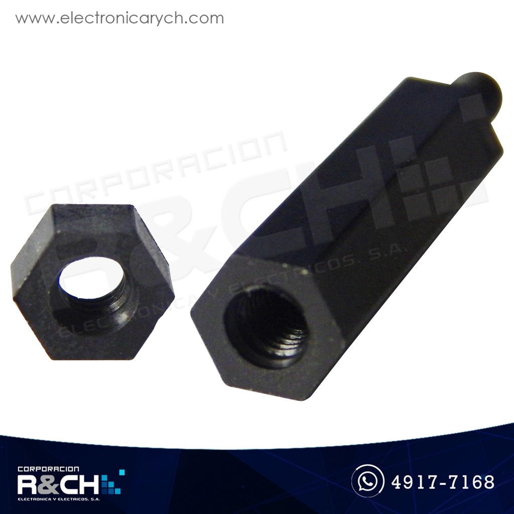 TN-20MP Espaciador o separador plastico M3x20+6mm con tuerca