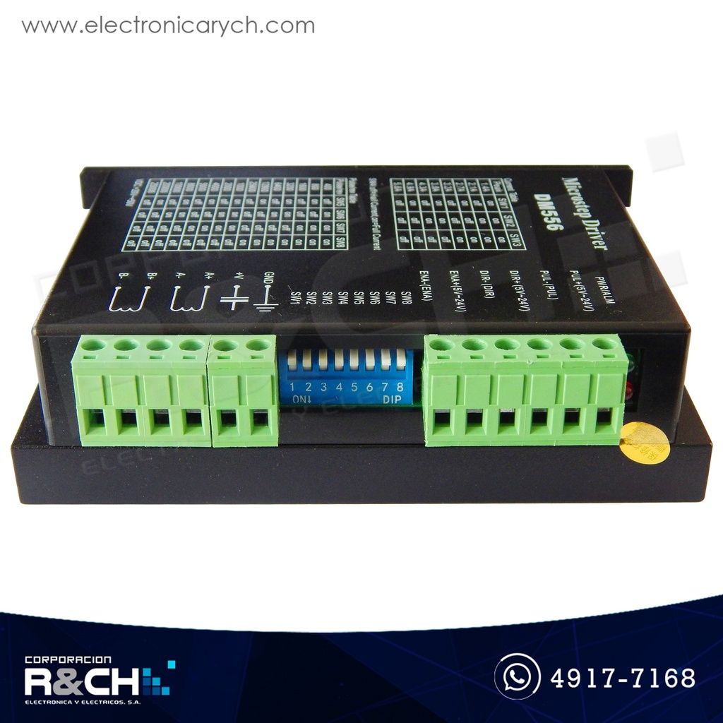 MD-DM556 Módulo controlador de motores stepper 2 fases 5.6A