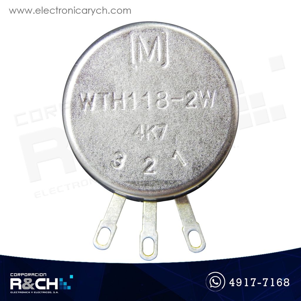 PT-11847K Potenciómetro  47K ohm WTH118-1A 2W