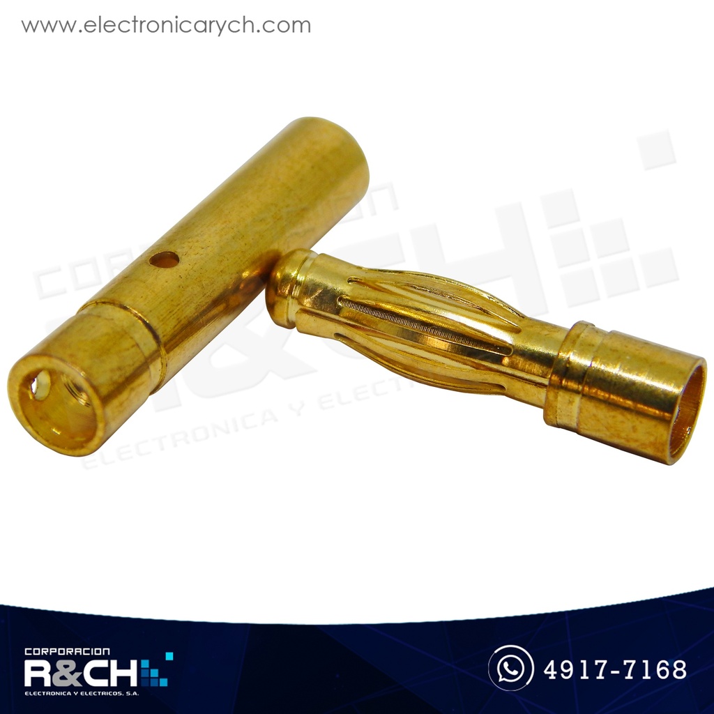 CN-B4MF Conector tipo bala 4mm Macho y Hembra