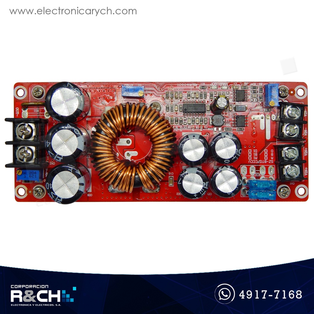 MD-1283 Módulo regulador elevador de voltaje Vi=8-60, Vo=12-83 step up 1200W 20A