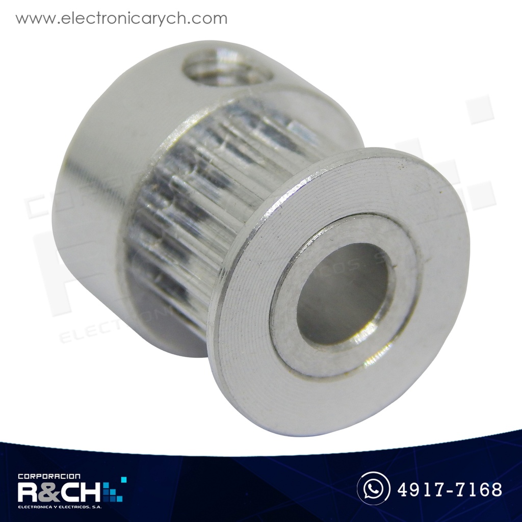 PL-618D Polea GT2 dentada 18d diametro ext=16mm diametro int=5mm banda 6mm