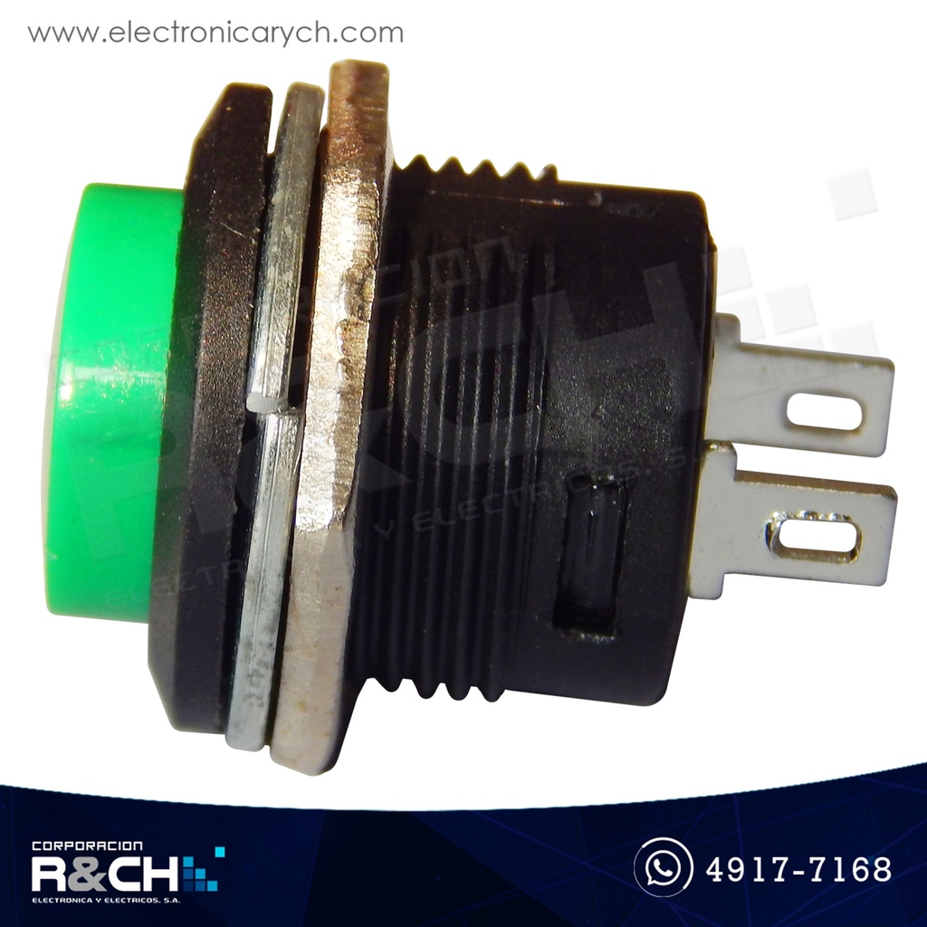 SW-507G Switch Pulsador 16mm Verde