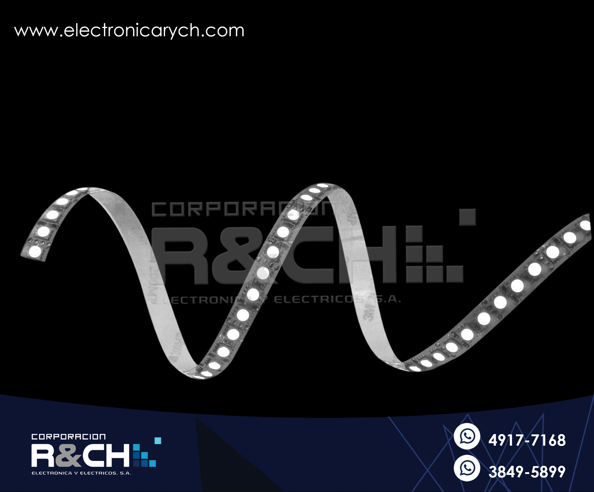 LD-3528R tira de LED rojo c-adhesivo 5m 12V 2A p/interior