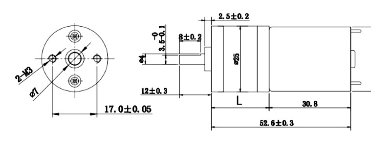 MT-370130-12 Motor DC Grande 12V 130RPM JGA25-370