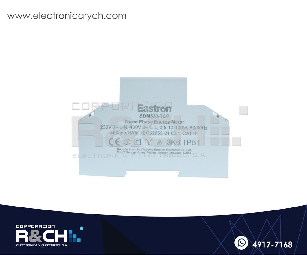 SDM630-TCP Medidor de Energía Bidireccional Modbus TCP trifásico
