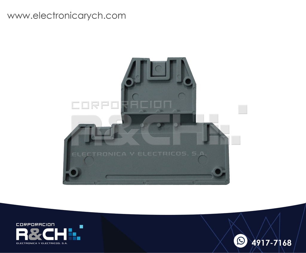 TA-UB35 Tapa Para Bornera Doble Piso gris