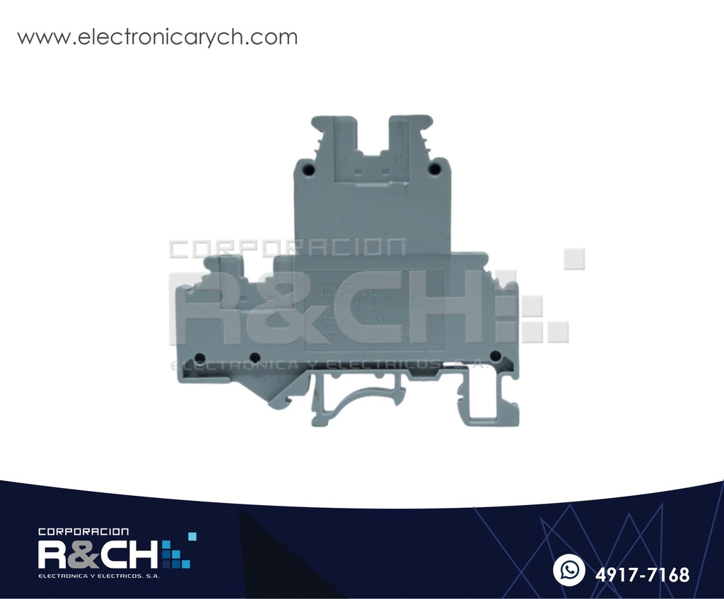 TN-UKKB3 Bornera Doble Piso 2.5mm gris