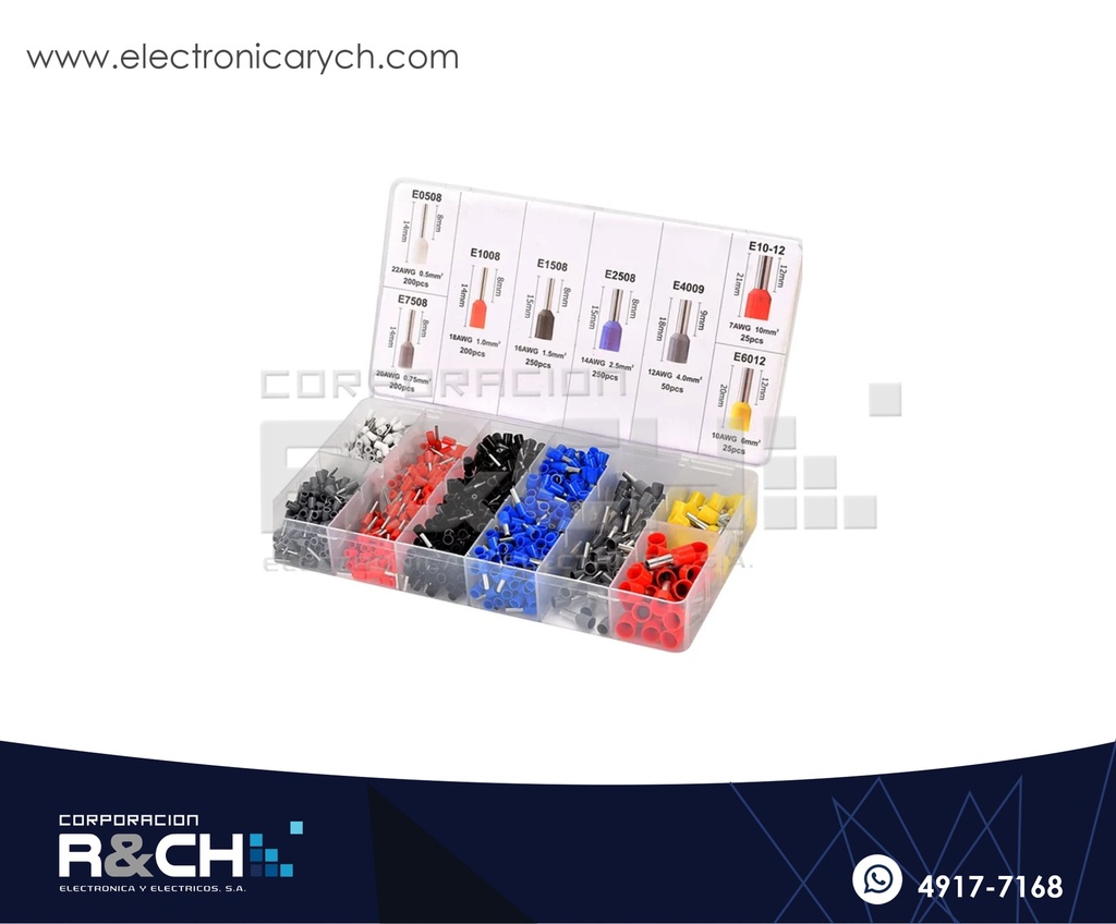 HM-H120 Ponchadora para Terminales incluye set de 1200 Terminales tipo Pin