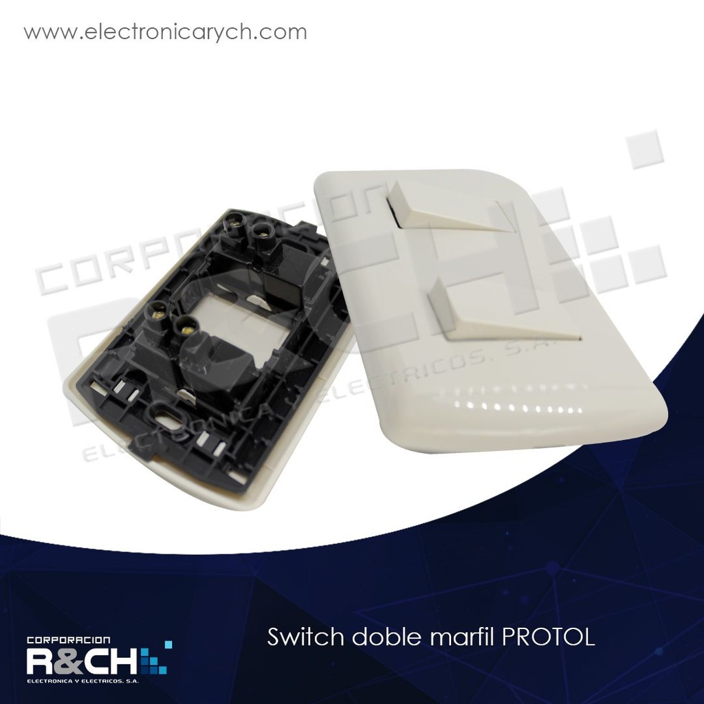 BT-1200 switch doble marfil PROTOL