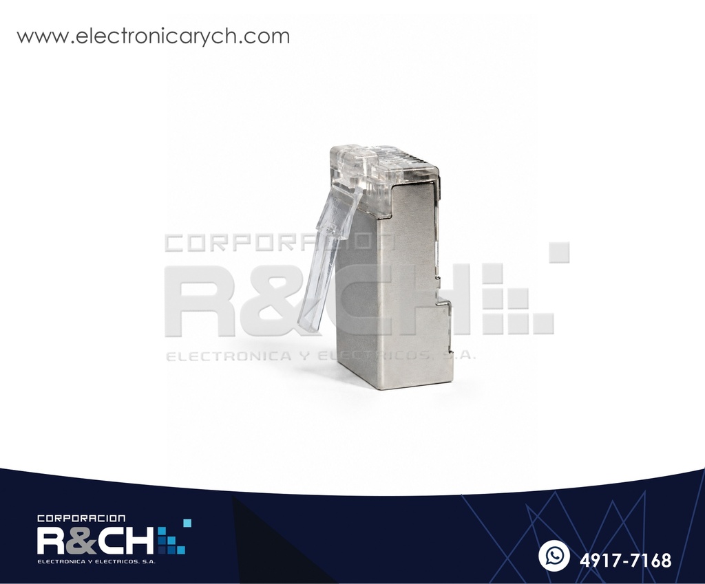 CN-RJ45B conector RJ45  blindado compatible cat. 6  y cat. 5