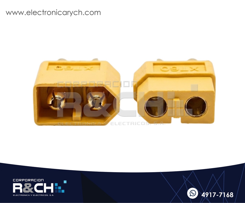 CN-XT60MF Conector Macho y Hembra para bateria Lipo (juego) sin Cable