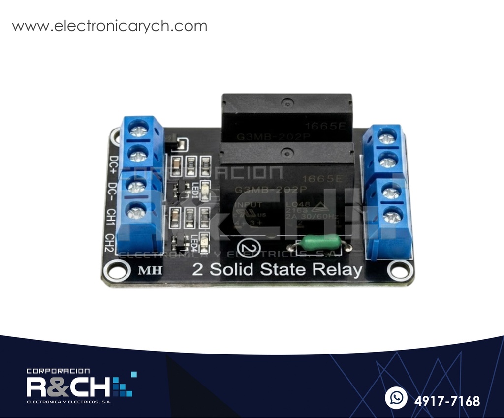 RL-2C-5/2 relay modulo 2 chanel 5V 1 polo 1 tiros 2A for arduino estado solido