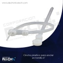 HM-CTH-6 cincho plastico para anclar en tornillo 6" 30LBs 100 unidades