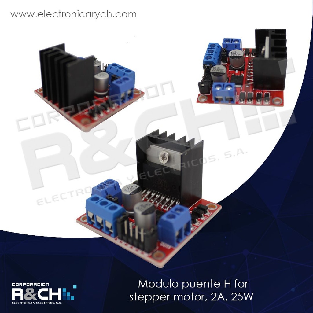 MD-L298N modulo puente H for stepper motor, 2A, 25W