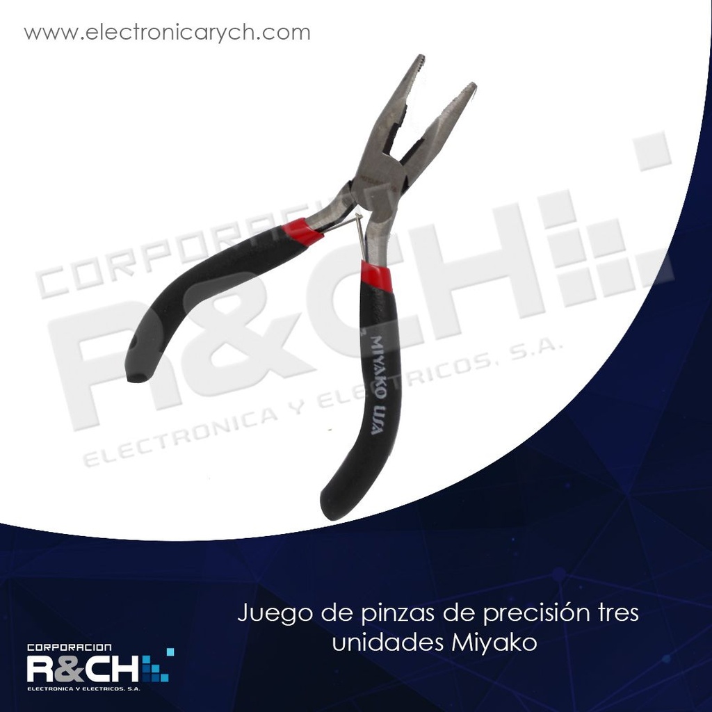 MY-039 juego de pinzas de precisión tres unidades Miyako