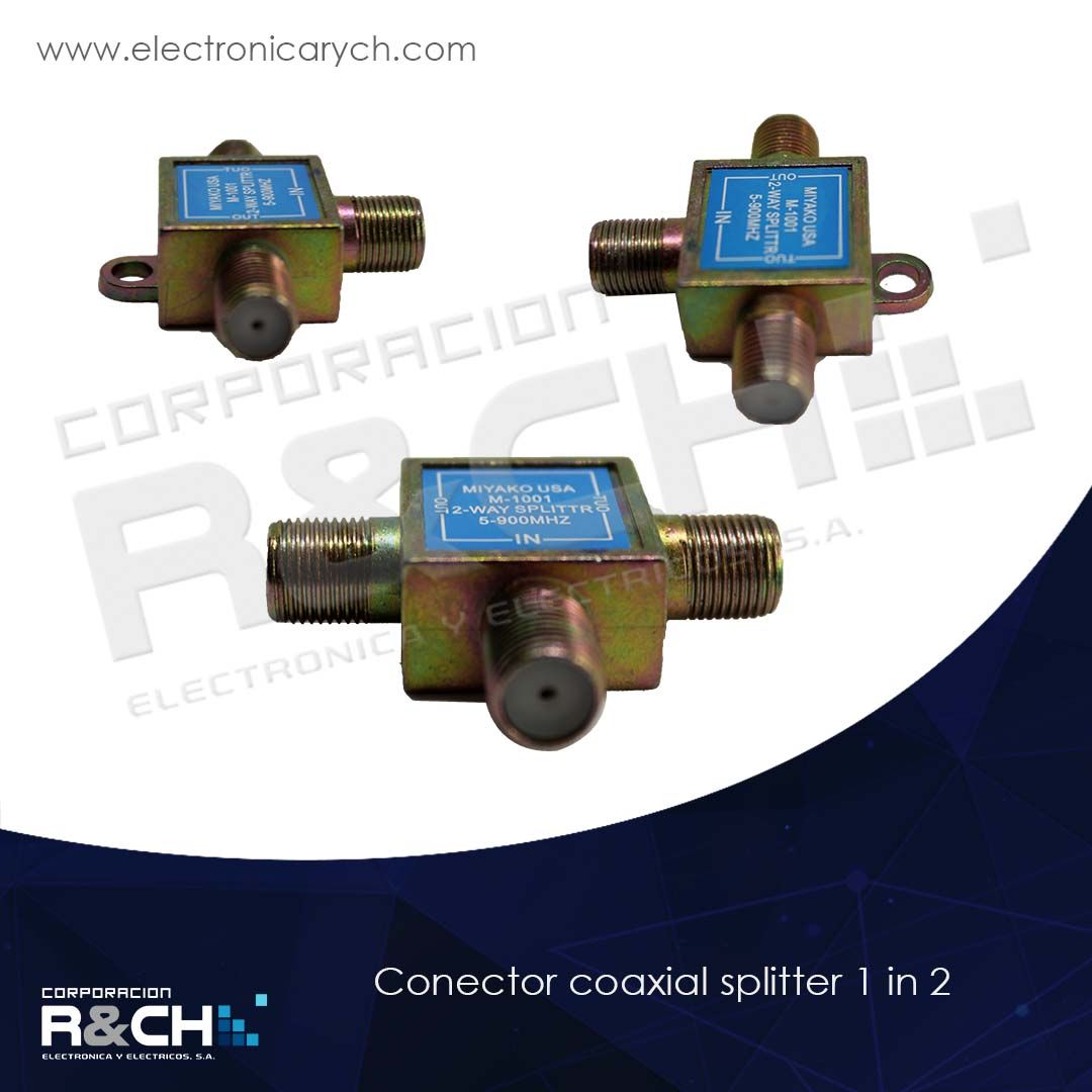 CN-CS-1/2M conector coaxial splitter 1 in 2 out mini M-1001