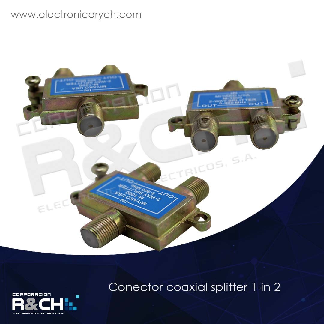 CN-CS-1/2 conector coaxial splitter 1-in 2 out M-1000