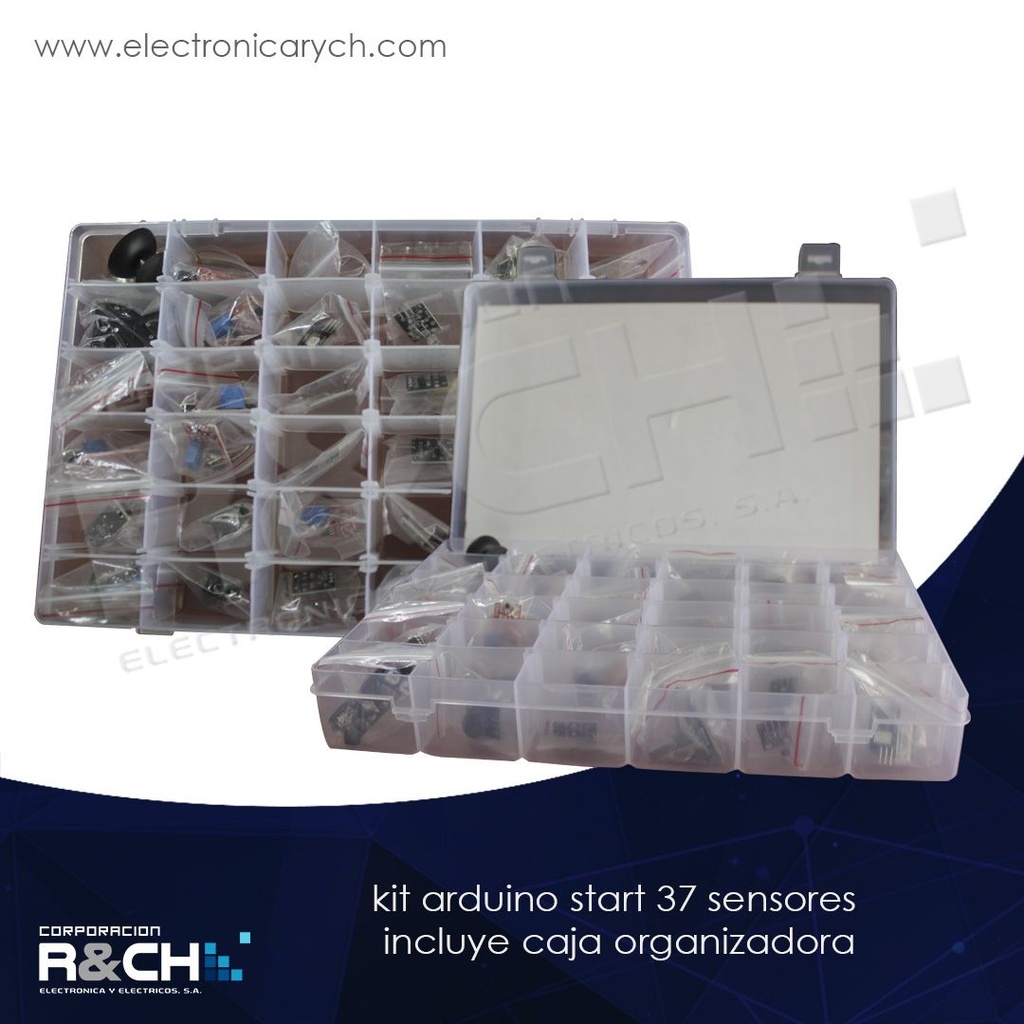 SX-1027 kit arduino start 37 sensores incluye caja organizadora