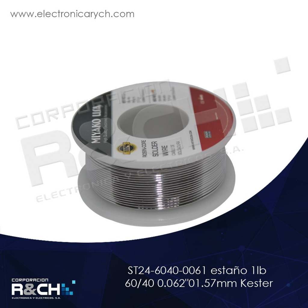 ST24-6040-0061 estaño 1lb 60/40 0.062"01.57mm Kester